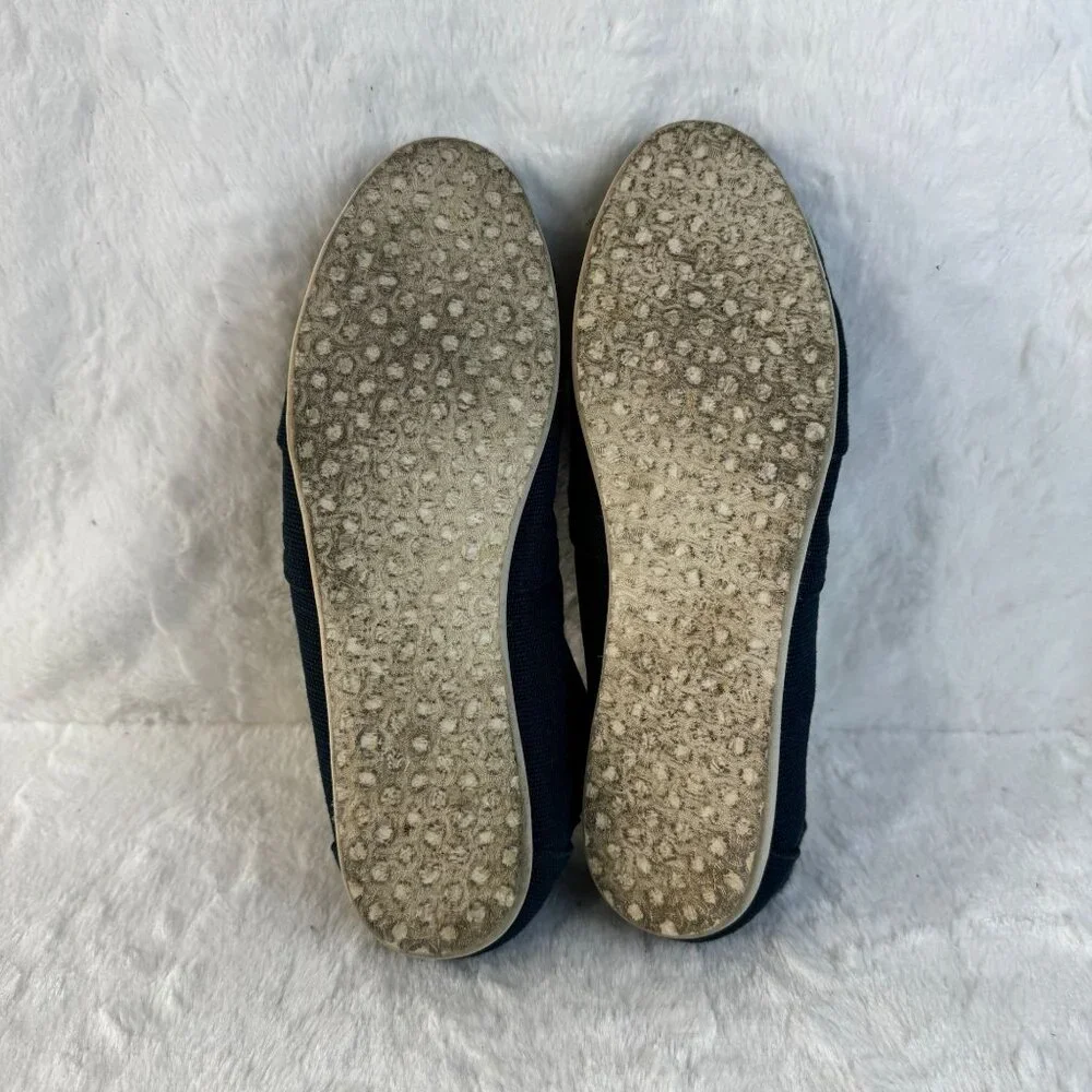 Toms Womens Navy Blue Canvas Espadrille Flats Shoes Size W7.5 Alpargata